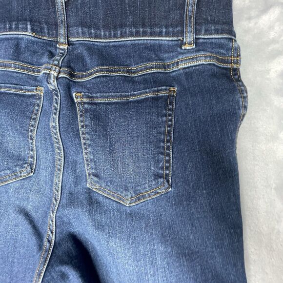 🌼Spanx Jeans Women's Size L Blue Slimming Stretch Dark Wash Denim High Rise🌼🌼 - Picture 13 of 16
